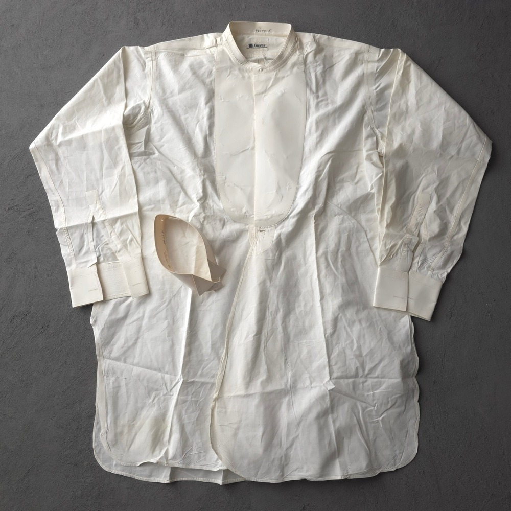 Vintage 1940s Gieves White Formal Shirt 16 Detachable Collar Made in Canada